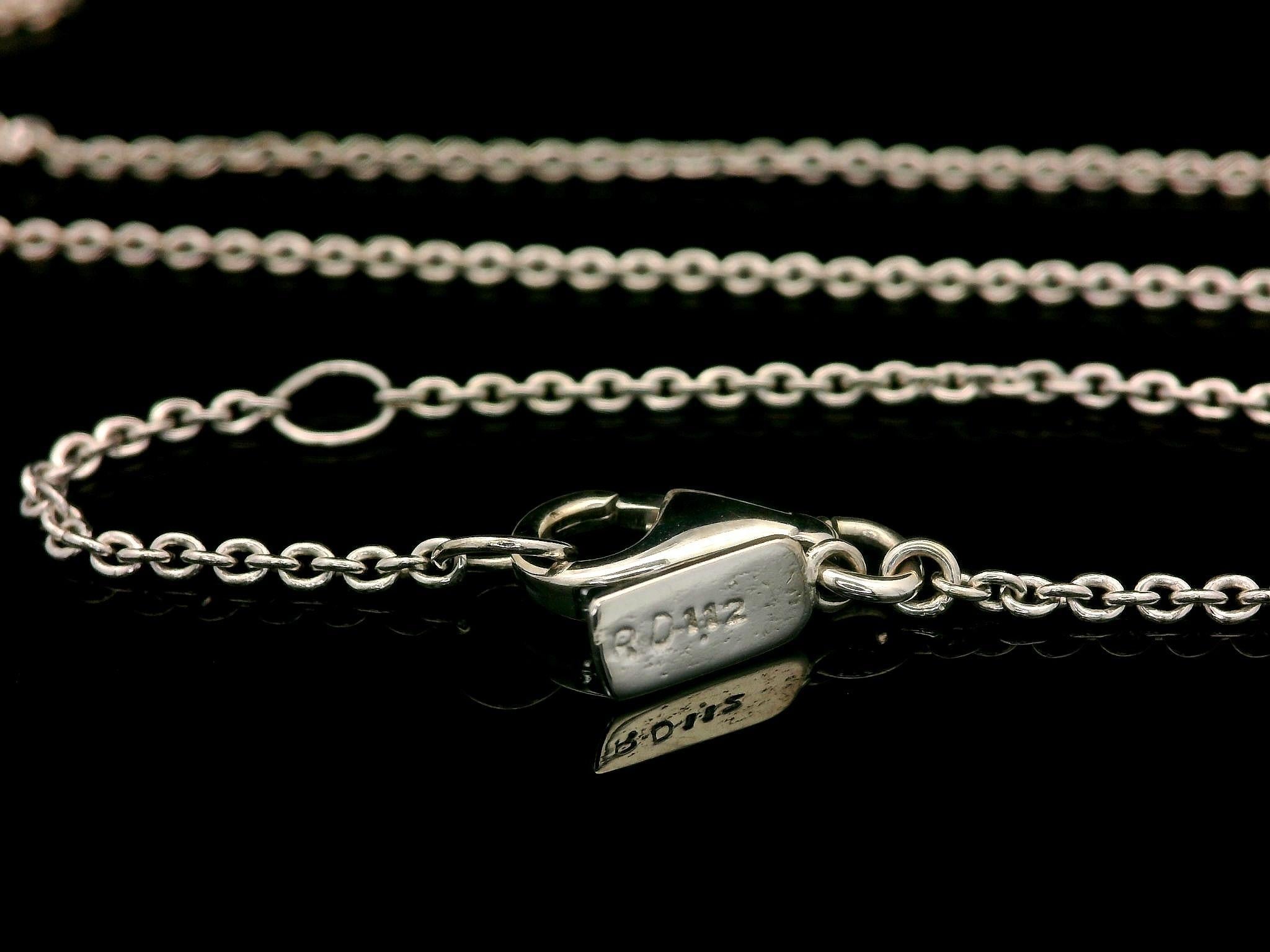Collier ajustable en or 18k avec pendentif Slide couvert de diamants ronds de 1,12 ct Pave en vente 1