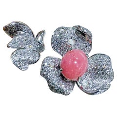 【Conchéa】Eternal Bloom Bague fleur de conque perle et diamant - 2.35ct