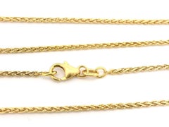 18k Gold 11.3mm Pearl & 0.50ctw Diamond Slide Pendant 18" Wheat Link Chain