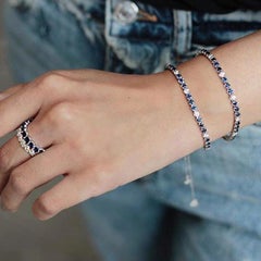Alessa 3MM Adjustable Tennis Bracelet 18 Karat White Gold Essentials Collection