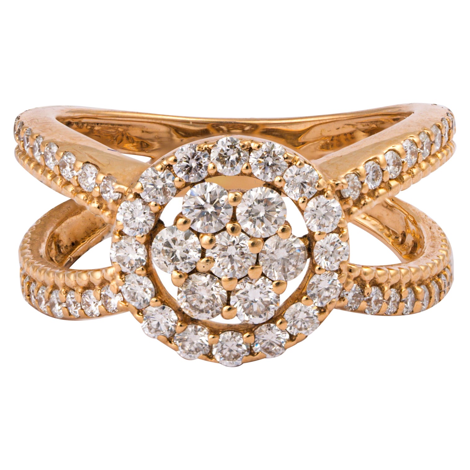 18 Karat Gold 1,21 Karat Diamantring
