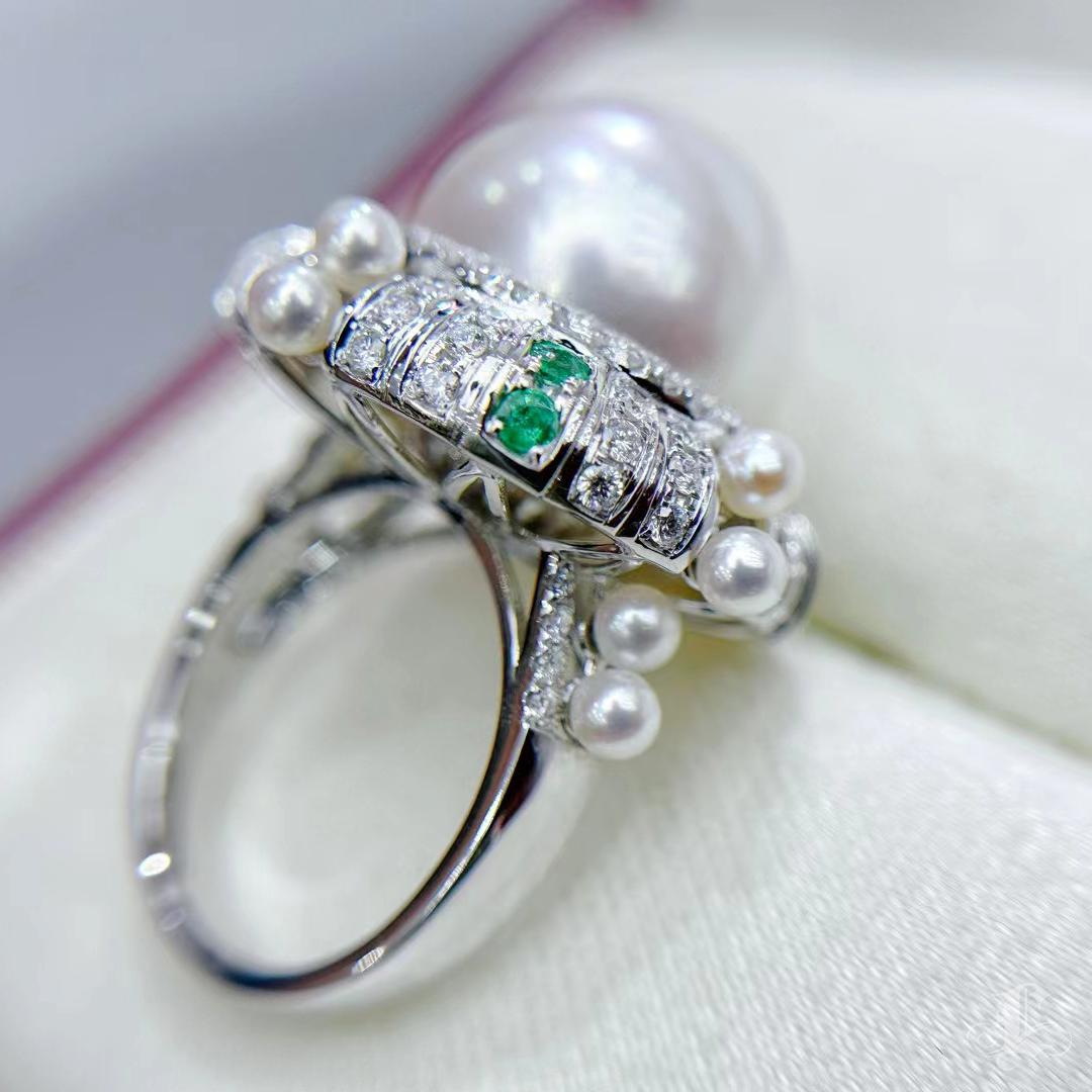 【Crown Radiance】Celestial Regalia Aurora South Sea Pearl Royal Ring For Sale 1