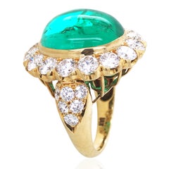 Anello in oro 18 carati con smeraldo Colombia Minor da 12,6 carati, AGL