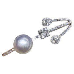 Bracelet en or 18 carats avec diamants 1,27 carat AAAA 12-13 mm perles des mers du Sud