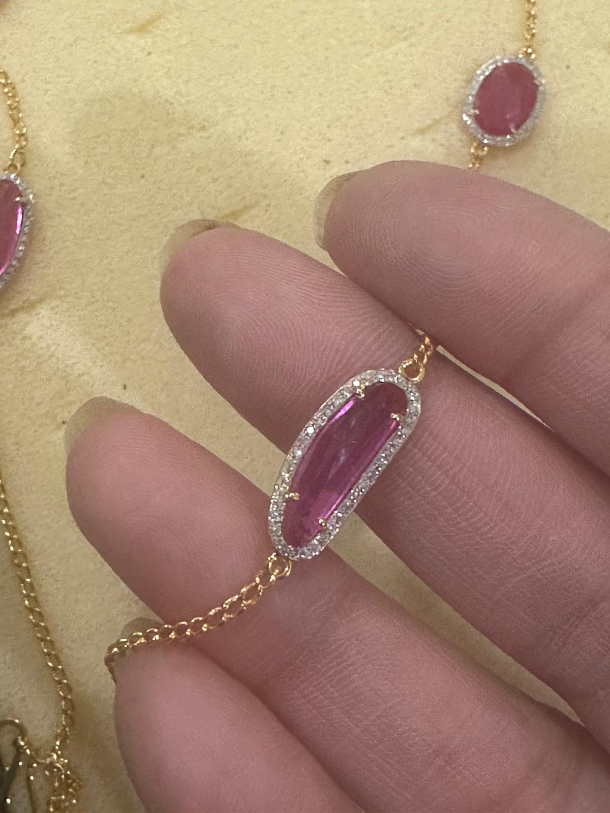 Collana in oro 18k con diamanti e rubini da 15,85 carati in vendita 5