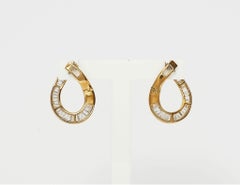 18K Gold 1.8 CT Diamond Ear Pendants