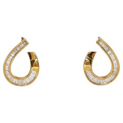 Pendentifs d'oreille en or 18K avec 1,8 CT de diamant