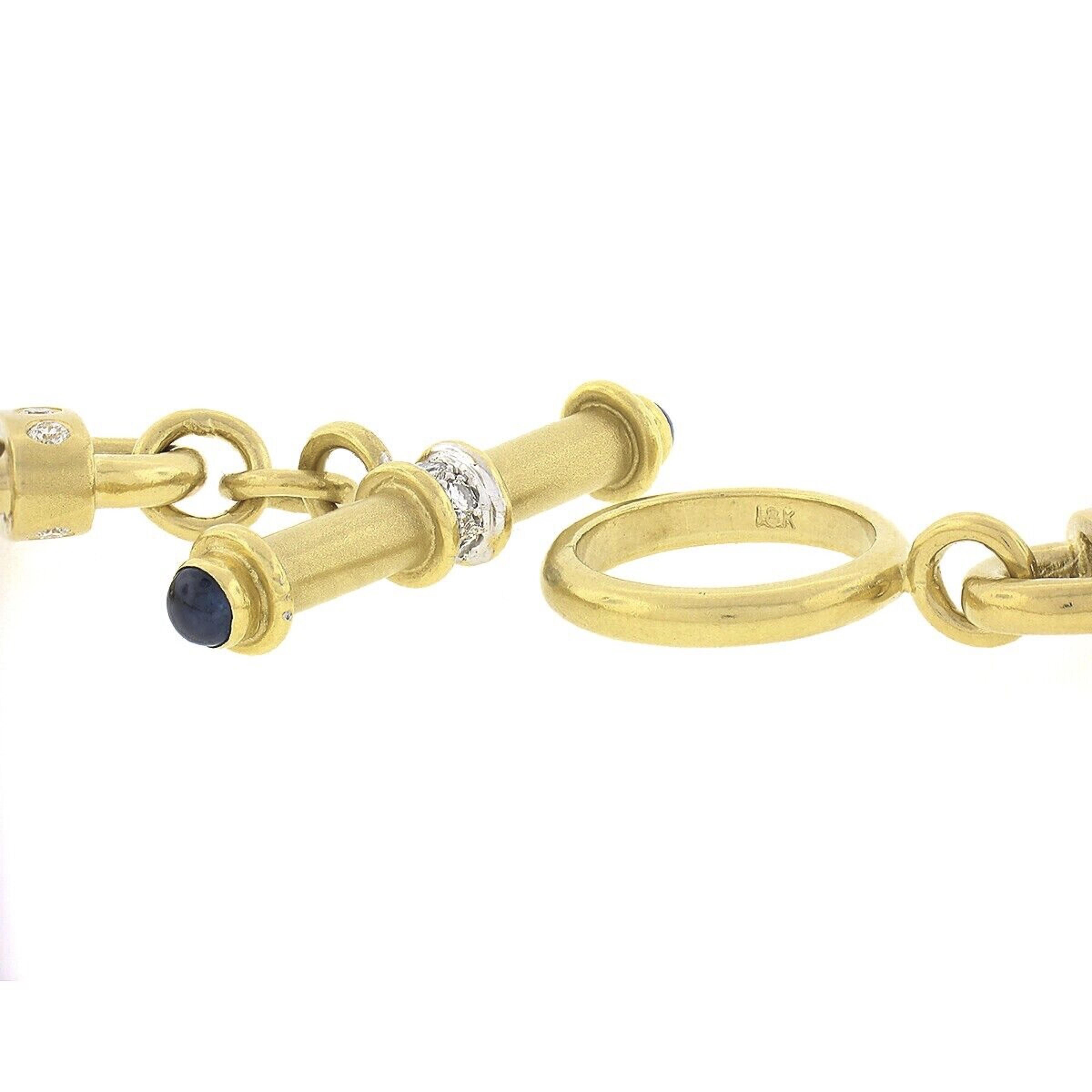 Collier ras du cou en or 18 carats avec chaîne à maillons en forme de câble et diamants de 3,50 carats avec fermoir à bascule Bon état - En vente à Montclair, NJ