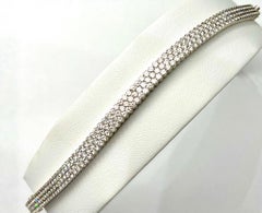 18K Gold 18Cttw Round White Diamonds Invisible Set Bracelet