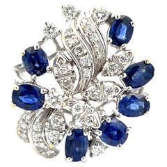 18K Gold 1,96 Karat zertifizierter Saphir & natürlicher Diamant Ring
