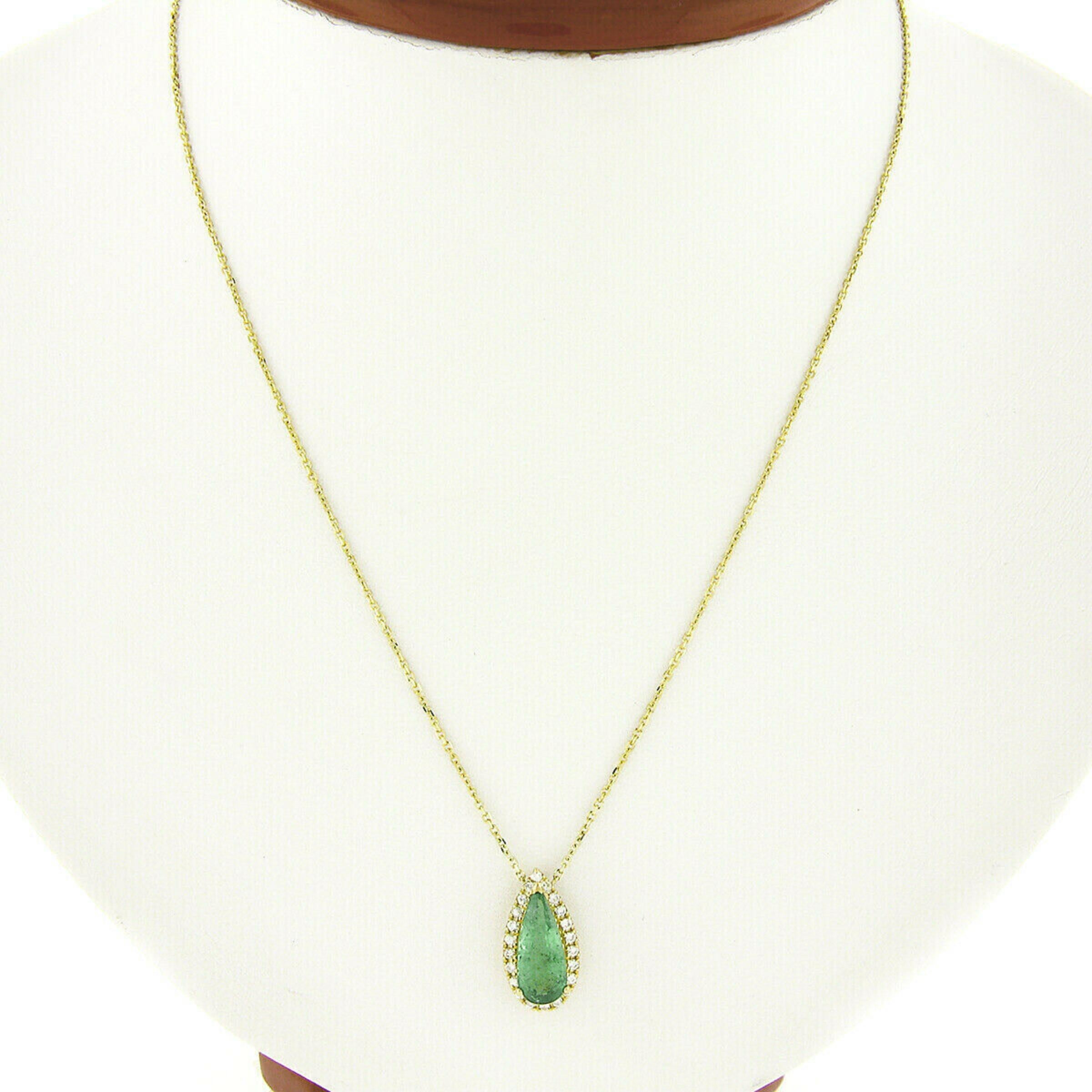 emerald teardrop necklace
