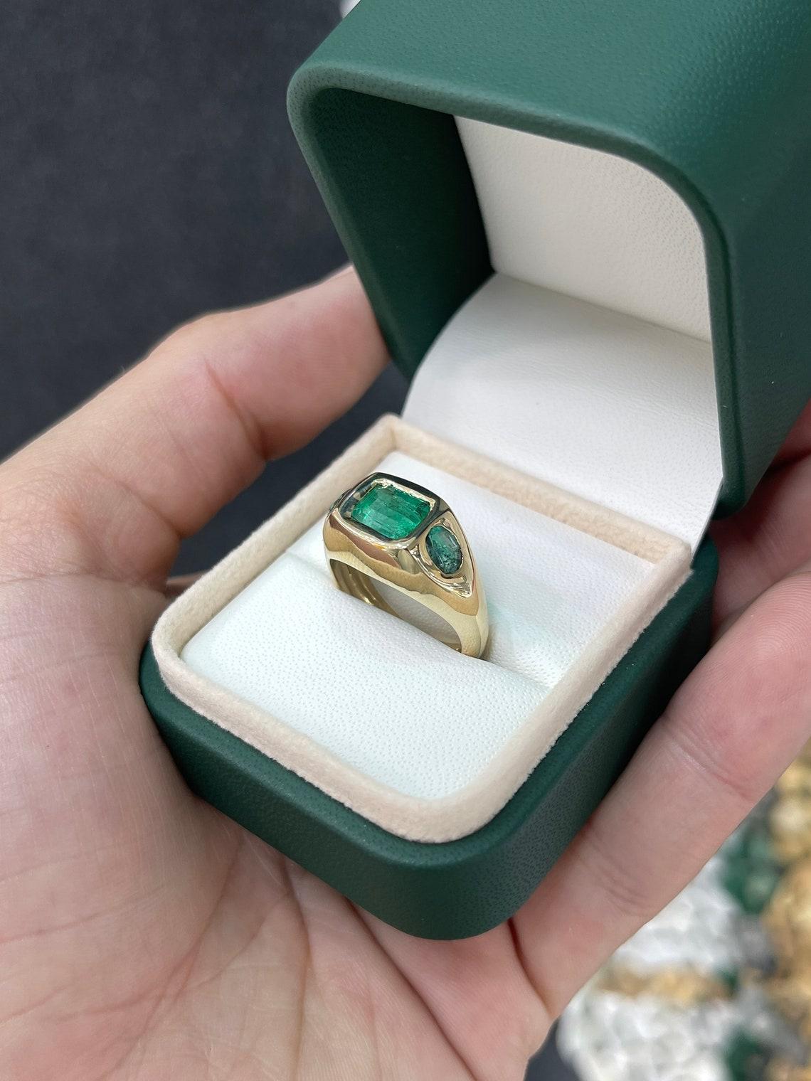 dark green emerald stone