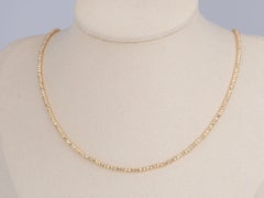 Collana di perle scintillanti in oro 18K con taglio diamante da 2 mm 5g+ R4548