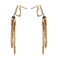 18 Karat Gold 3 Carat Diamond Earrings