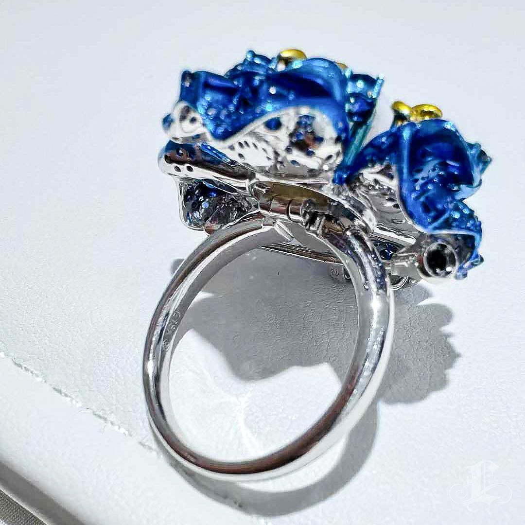 Convertible 3-in-1 Quahog Pearl Jewelry with 18K Gold 3.59ct Sapphire 2