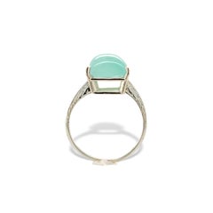 18K Gold 5.73 carat Aquaprase Ring Size 7.5