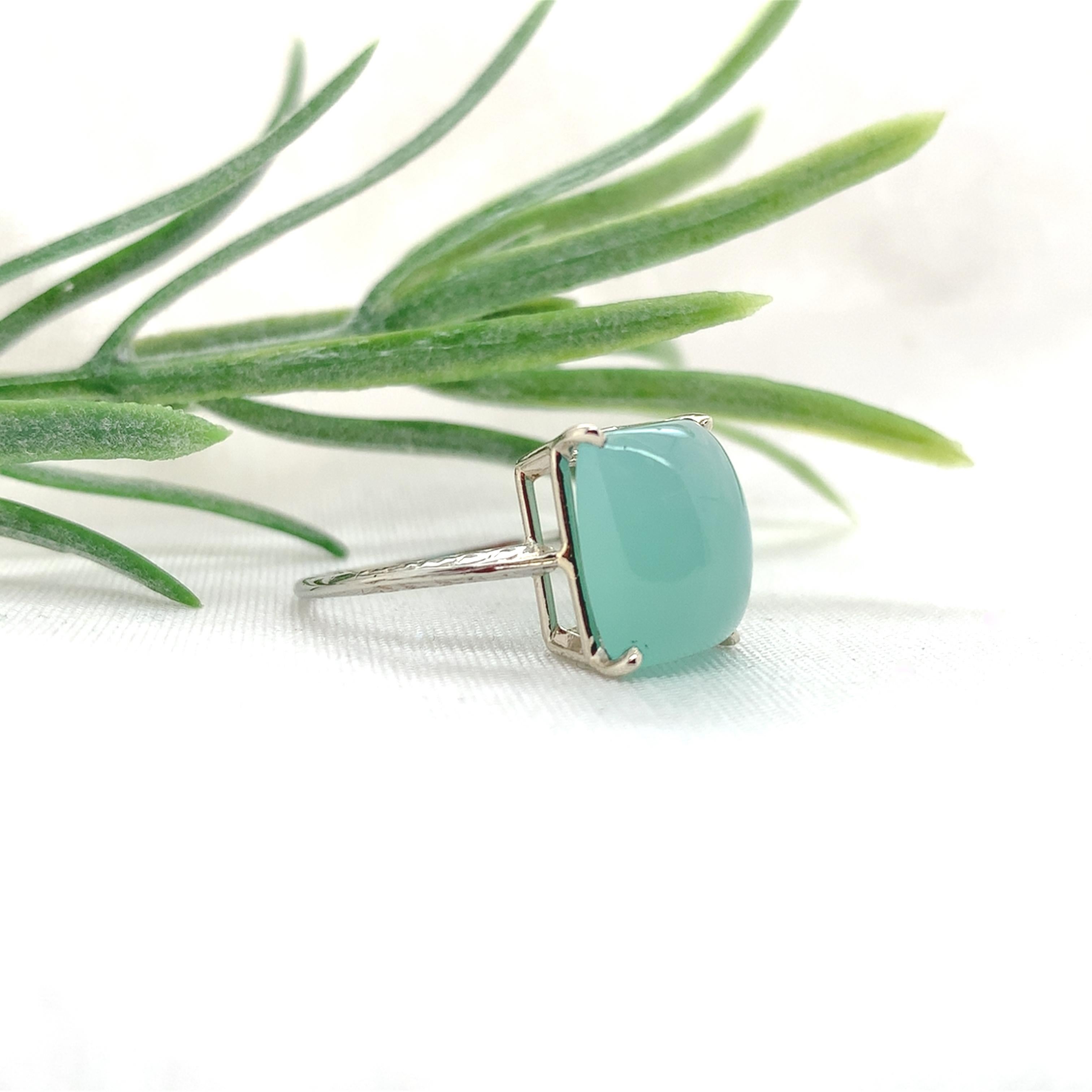 18K Gold 5.73 carat Aquaprase Ring Size 7.5 For Sale 1
