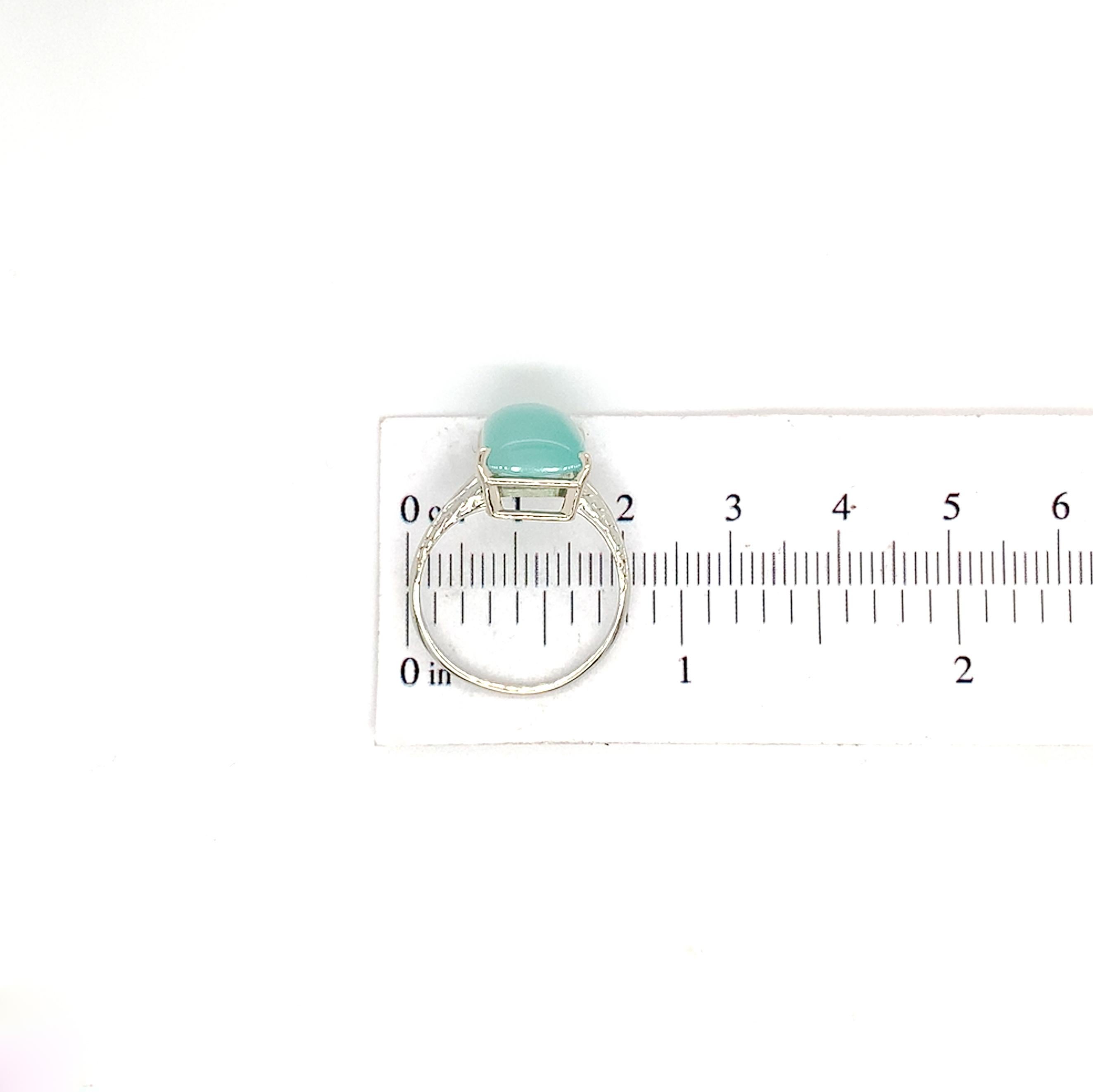 18K Gold 5.73 carat Aquaprase Ring Size 7.5 For Sale 4