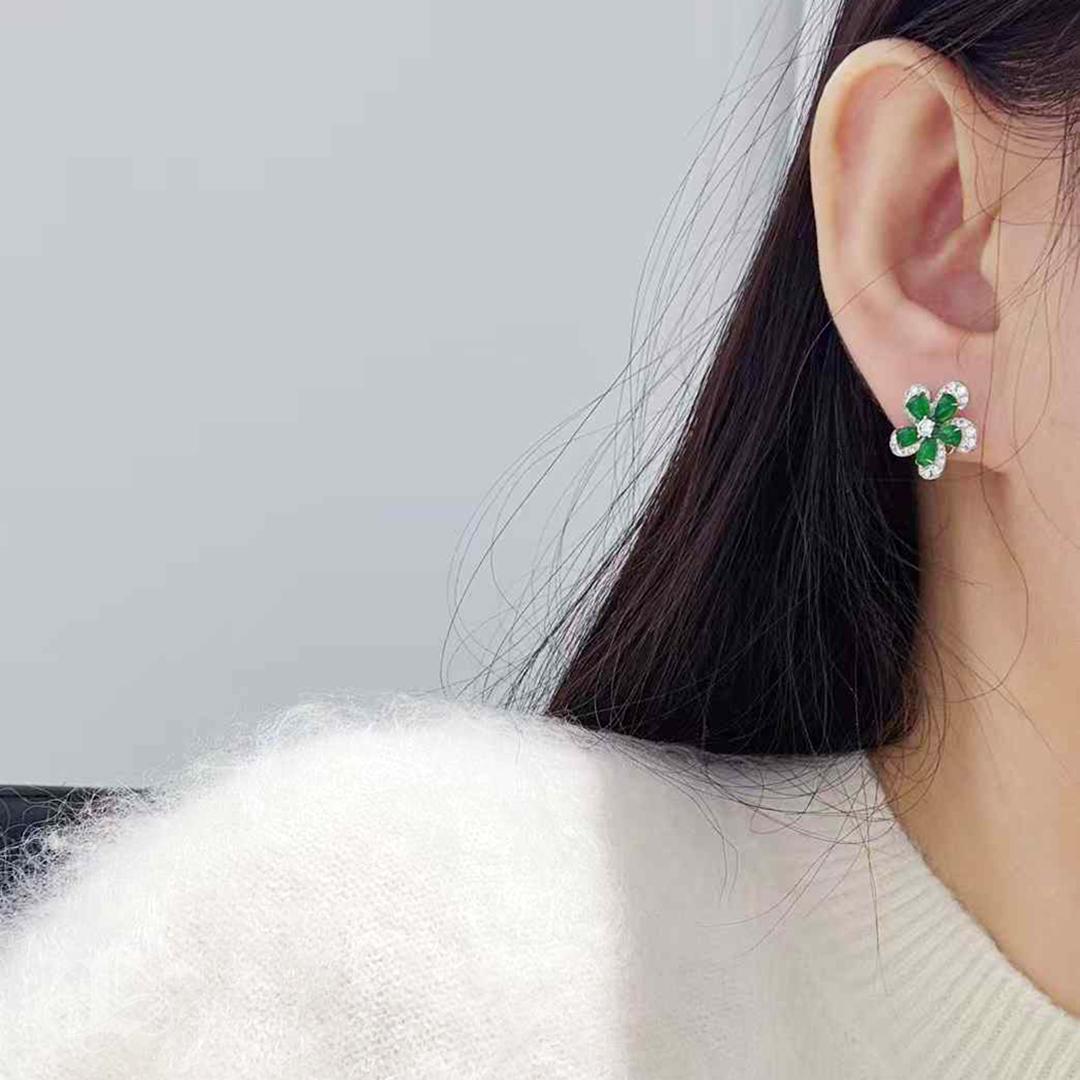 【Jādora】Jade Blossom Convertible Pearl & Diamond Earrings For Sale 3