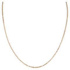 18K Gold Adjustable Rope Chain Necklace 19.5" 5.46g R4631