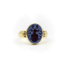Siegelring aus 18 Karat Gold mit Achat-Intaglio aus Amsterdam