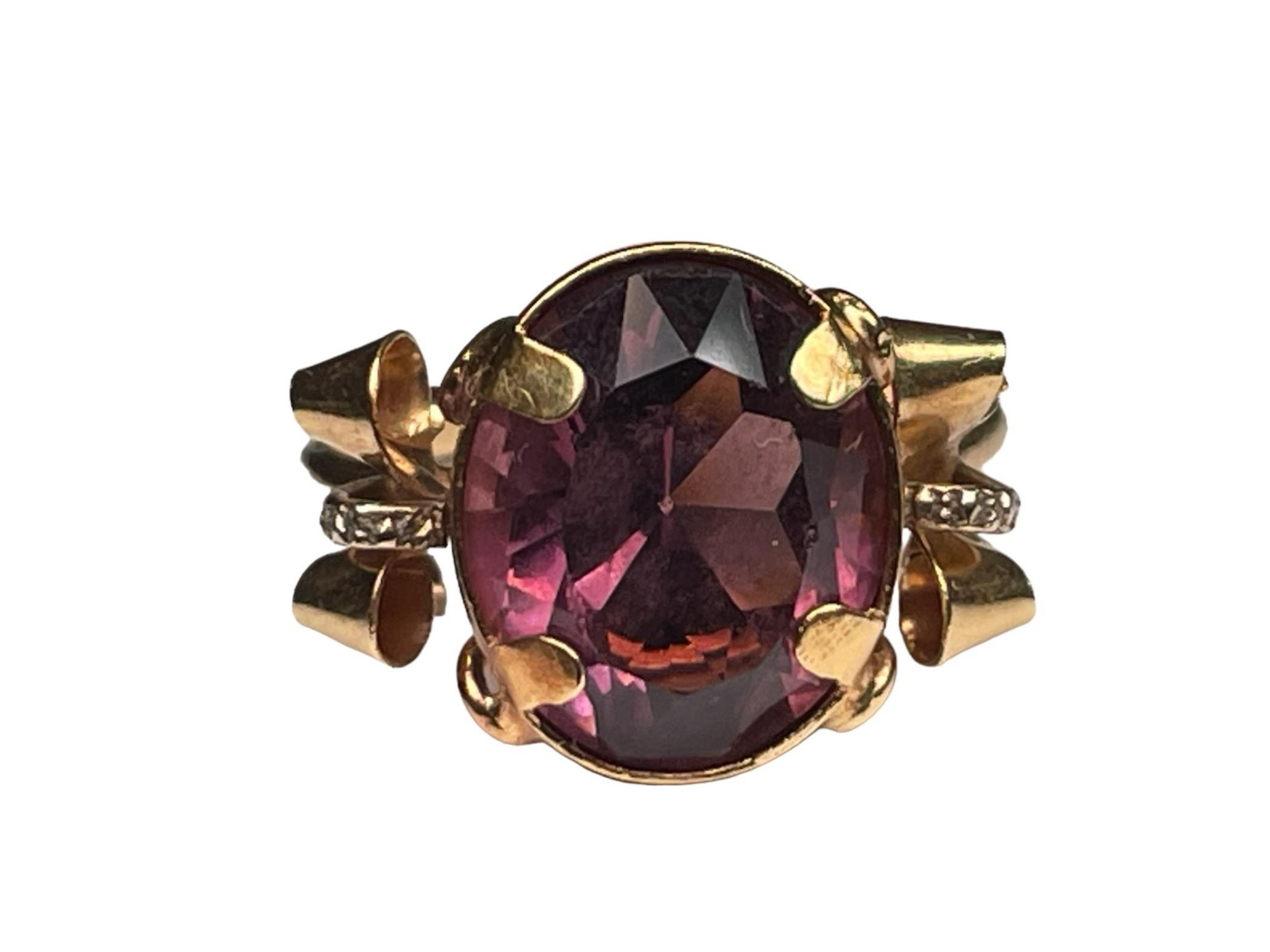 da uomo o donna Anello con ametista in oro 18k in vendita