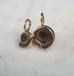 18k Gold Ammonite Pendant