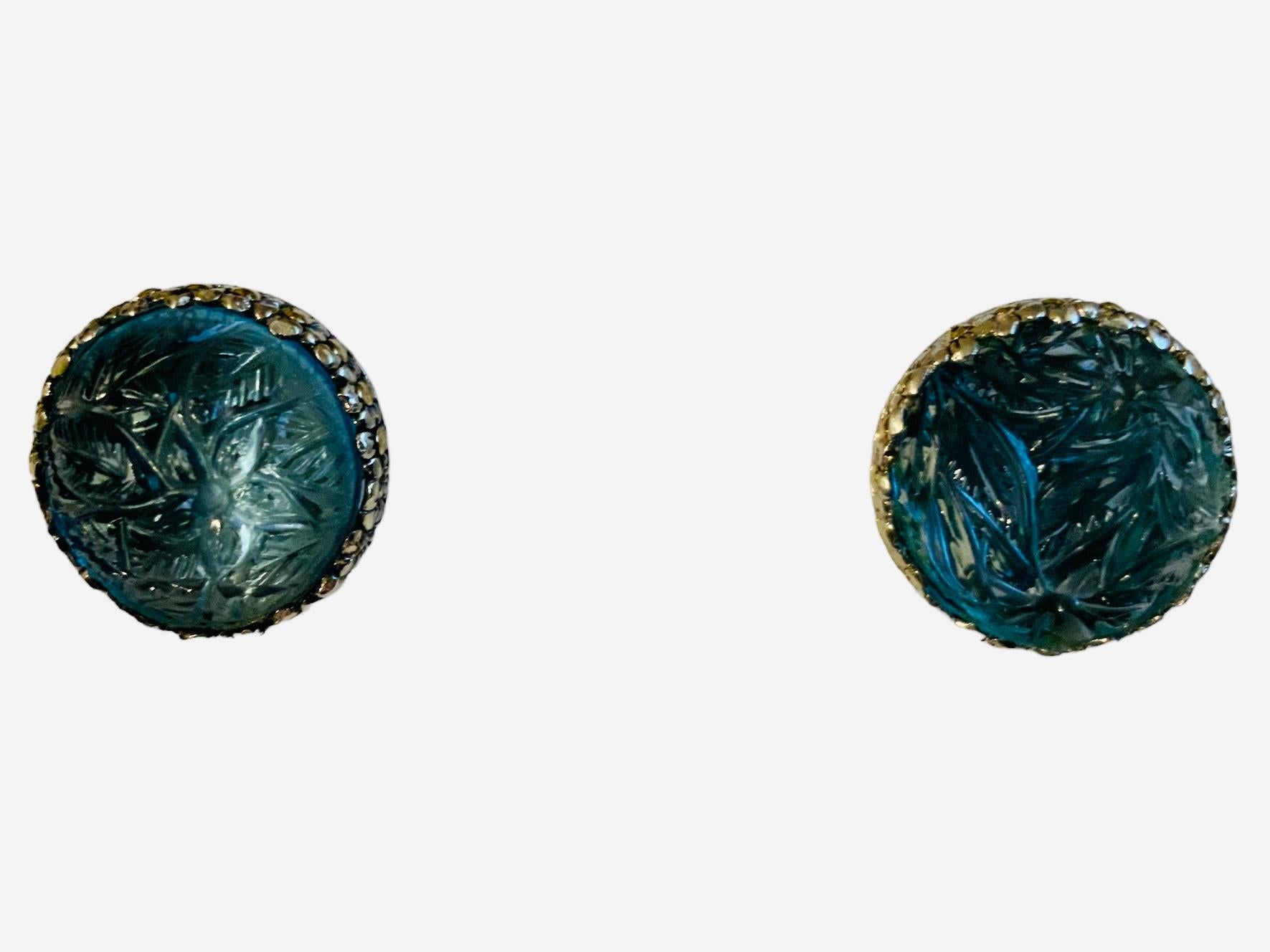 Paar Ohrringe aus 18 Karat Gold und 925 Sterlingsilber mit blauem Topas im Angebot 4