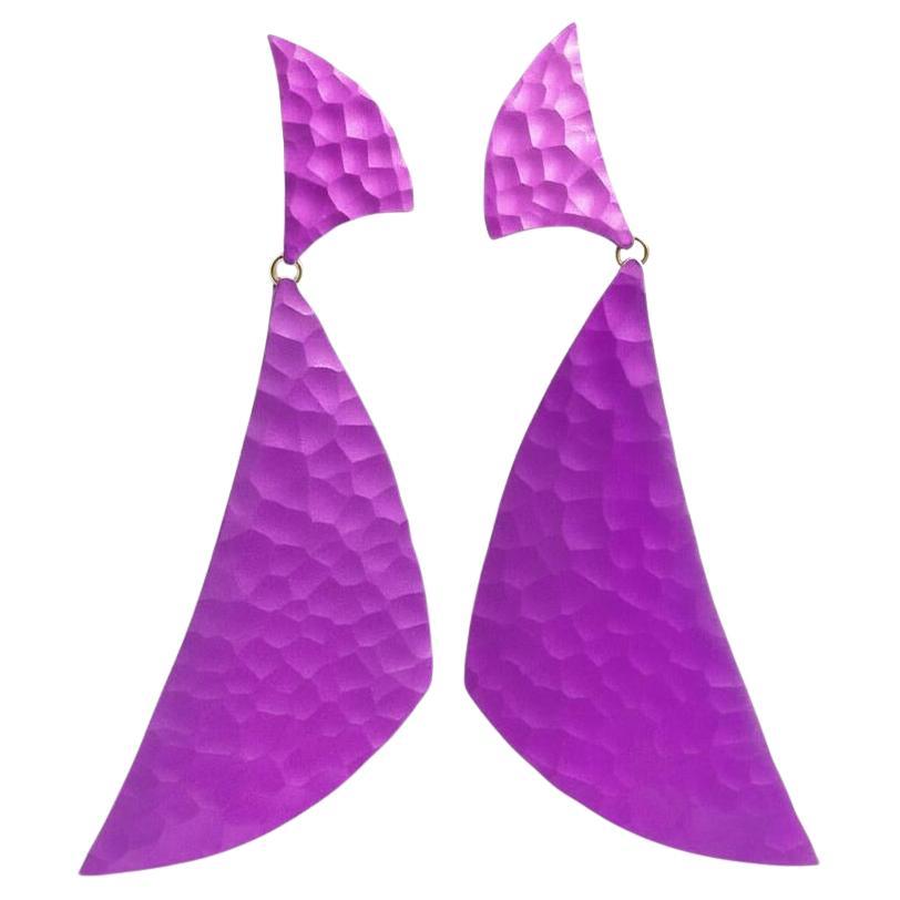 18k Gold and Aluminum Statement Earrings by JAR For Sale