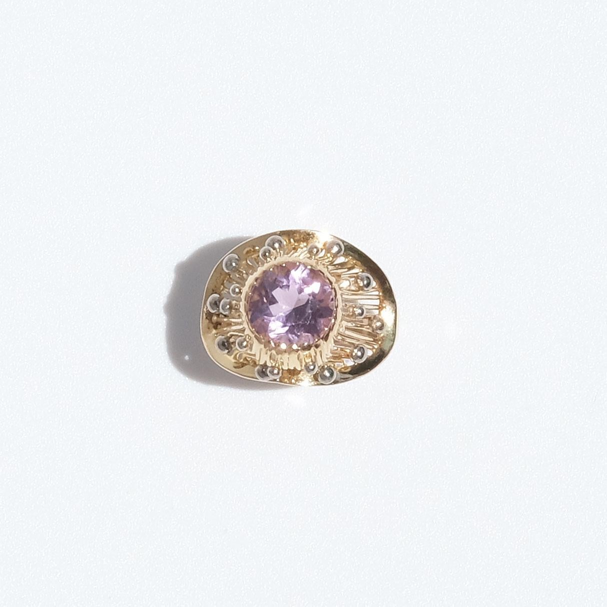 18k Gold and Amethyst Ring by Swedish Ateljé Stigbert Made Year, 1953 4