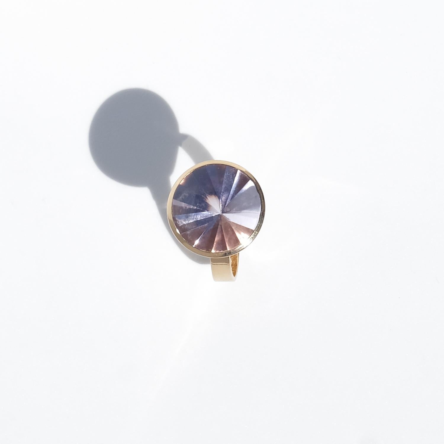 Anello vintage in oro 18 carati e ametista di Heribert Engelbert del 1967 in vendita 1