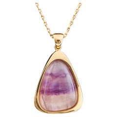 18K Gold and Blue John Necklace