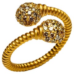 18K Gold and Champagne Diamond Ring