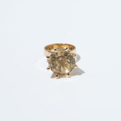 18k Gold and Citrine Ring by Swedish Masters Ge-kå Smycken. Made Year, 1963