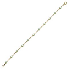 Pulsera de oro de 18 quilates y perlas cultivadas