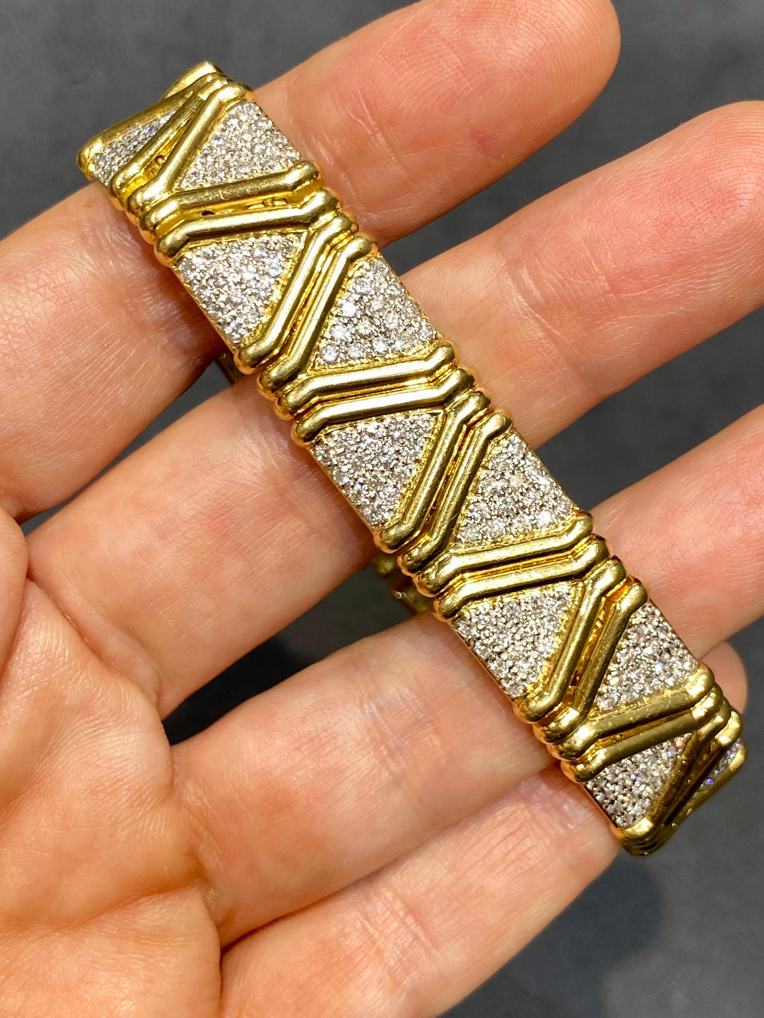 Contemporain Bracelet en or 18k et diamants en vente