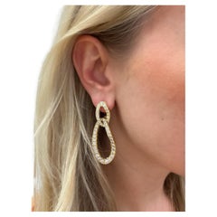 18K Gold and Diamond Drop Earrings