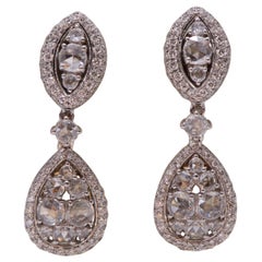 18k Gold and Diamond Earrings