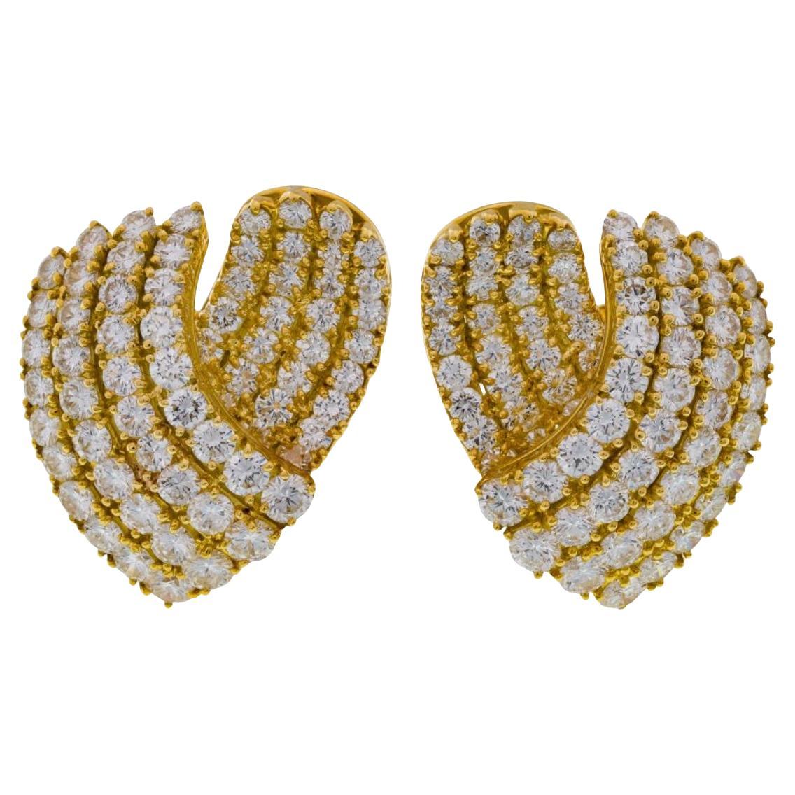 Pendientes de oro de 18 quilates y diamantes