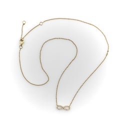 18K Gold and Diamond Infinity Necklace