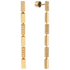 18 Karat Gold and Diamond Waterfall Earrings