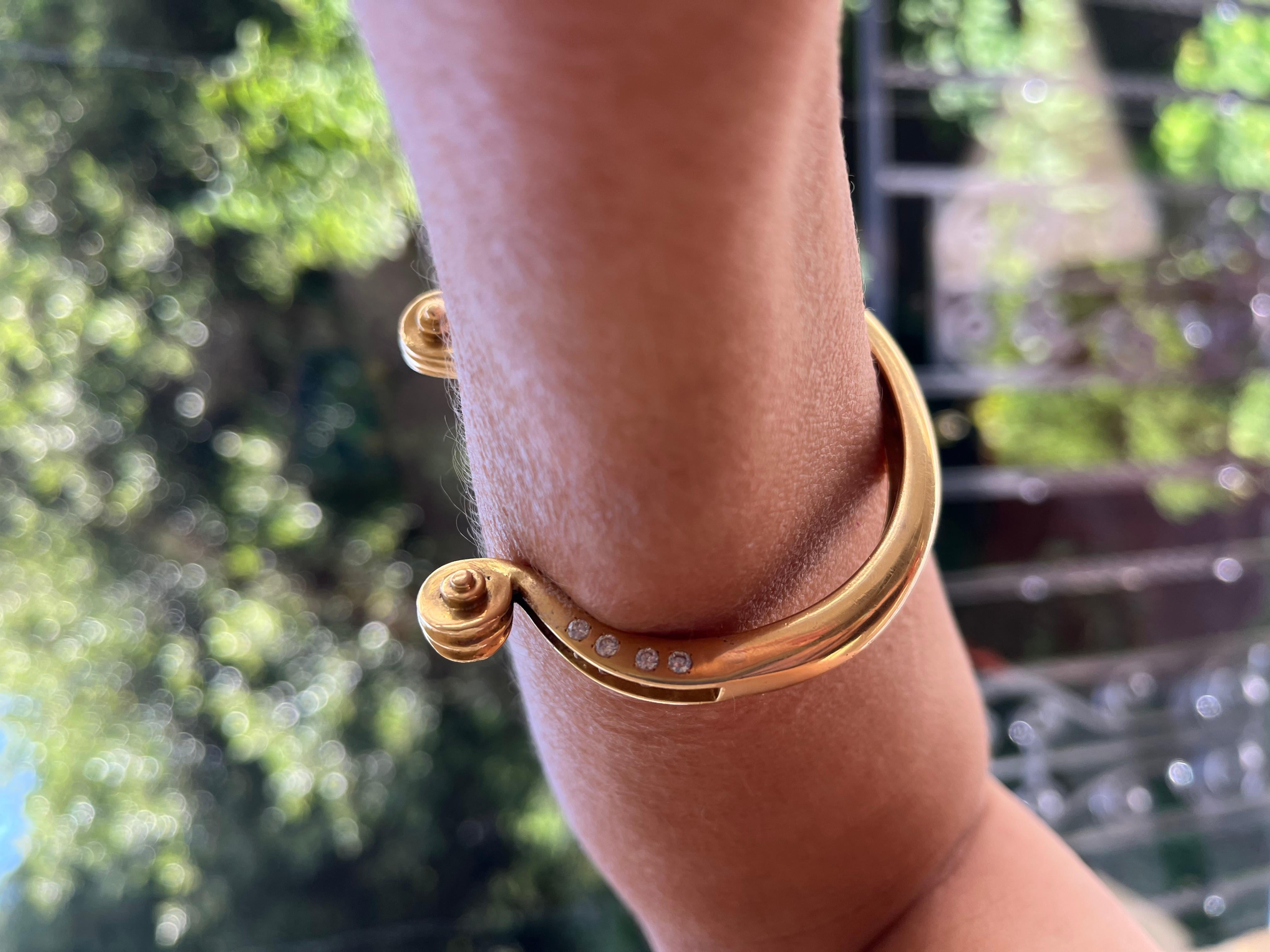 Artista Bracciale Diapason in oro 18K e diamanti di Arman in vendita