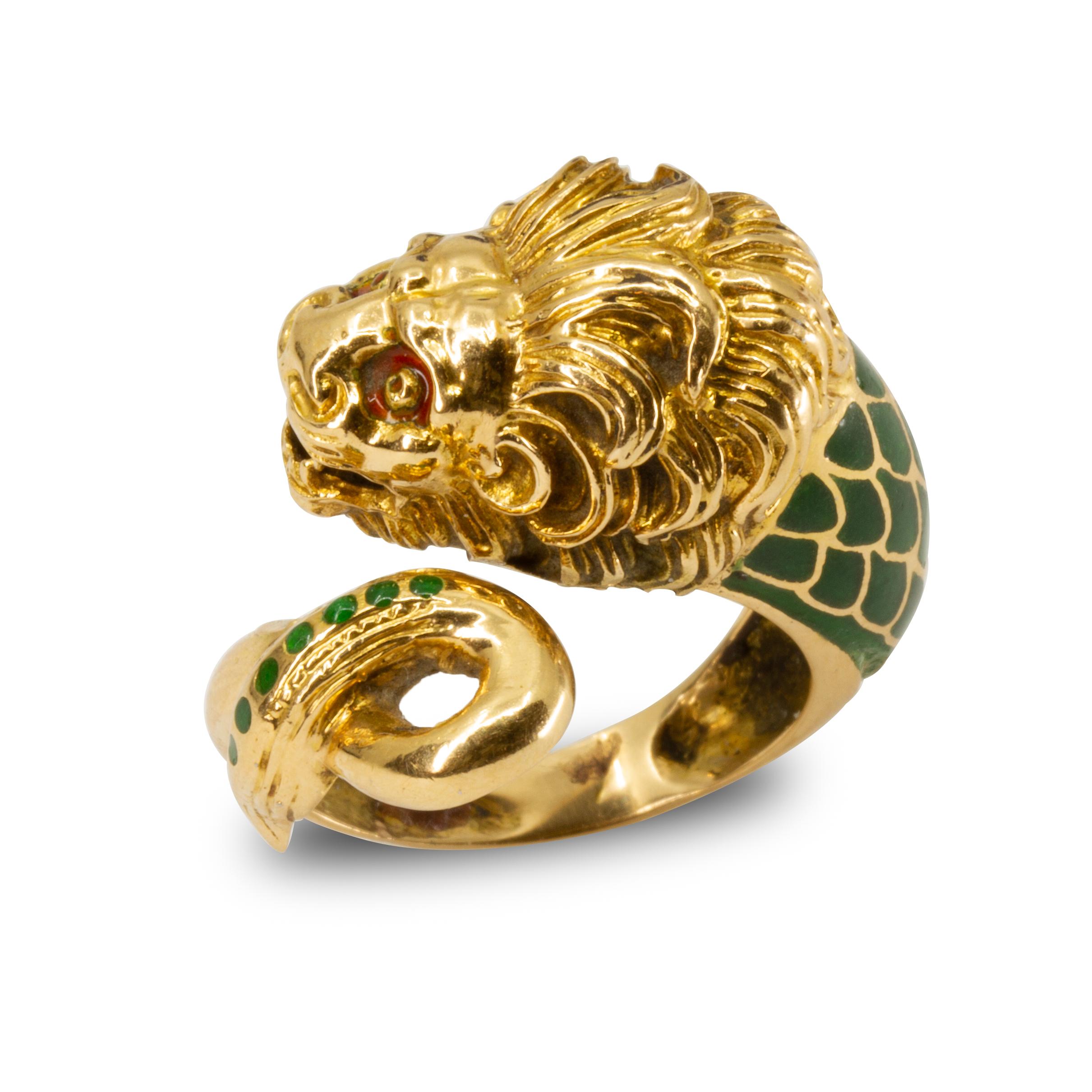 vintage lion ring