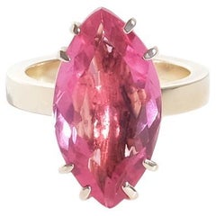 18K Gold and Glass Stone Ring by Max Hockum