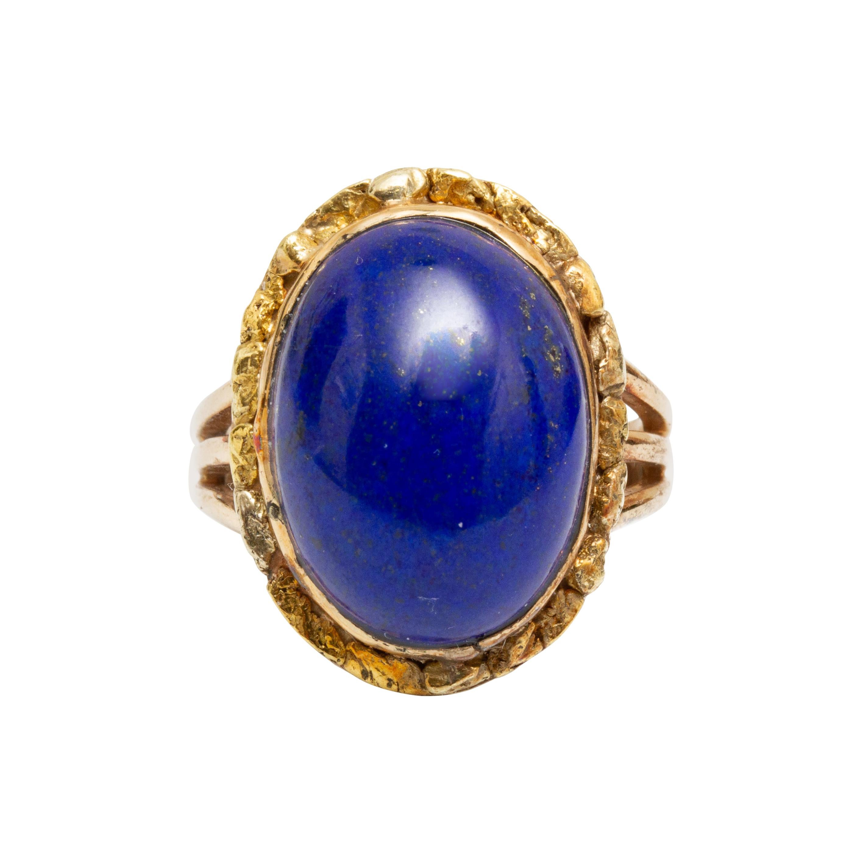 Ring aus 18 Karat Gold und Lapislazuli
