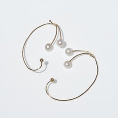 18K Gold and Pearl Earrings by Sigurd Persson Made 1964