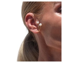 18K Gold and Pearl Earrings by Sigurd Persson Made 1964