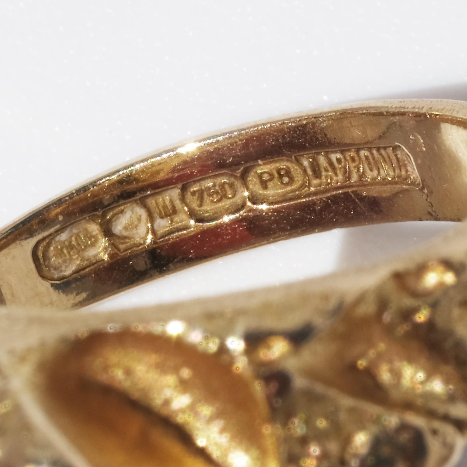 18K Gold and Pearl Ring by Lapponia “Birth of a Pearl” Made 1992 For Sale 6