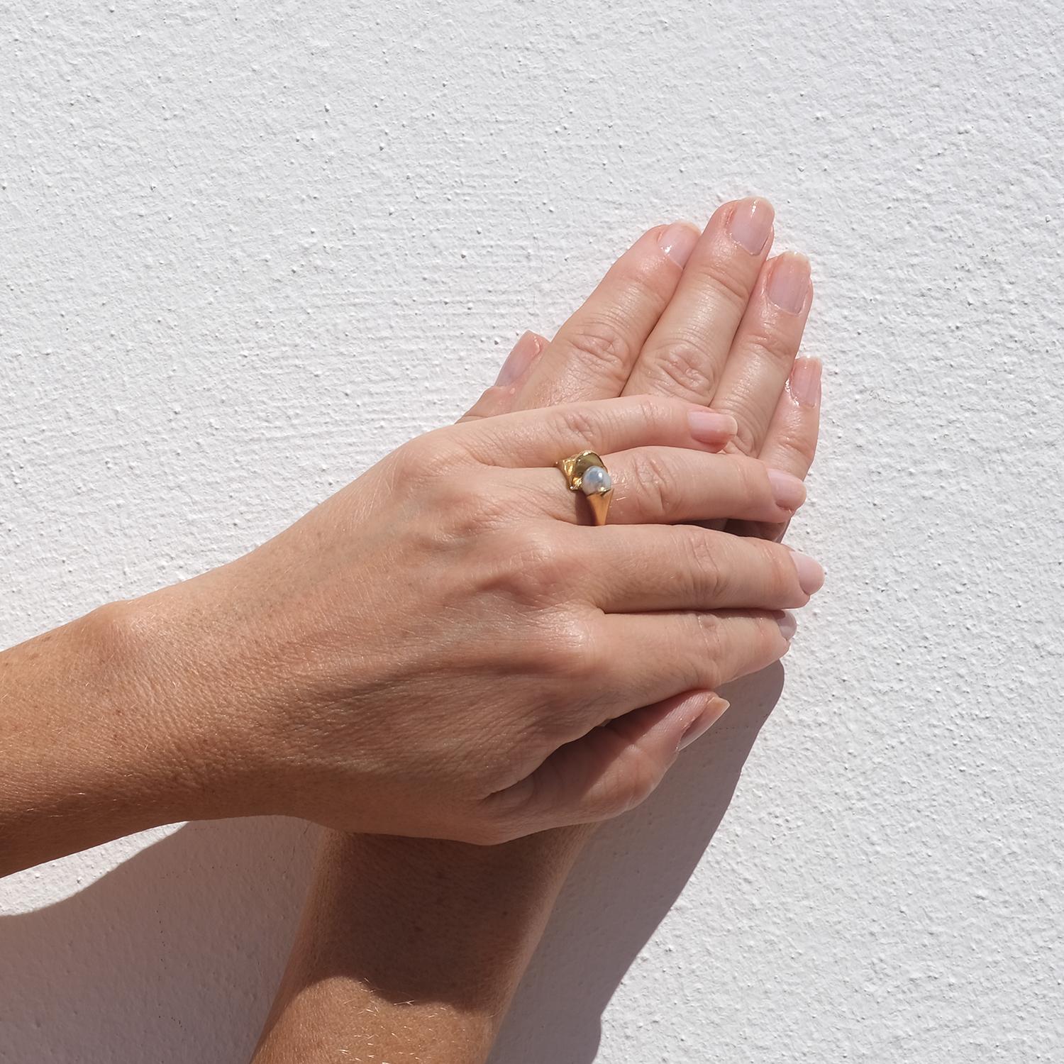 Bague en or 18 carats et perles de Lapponia 