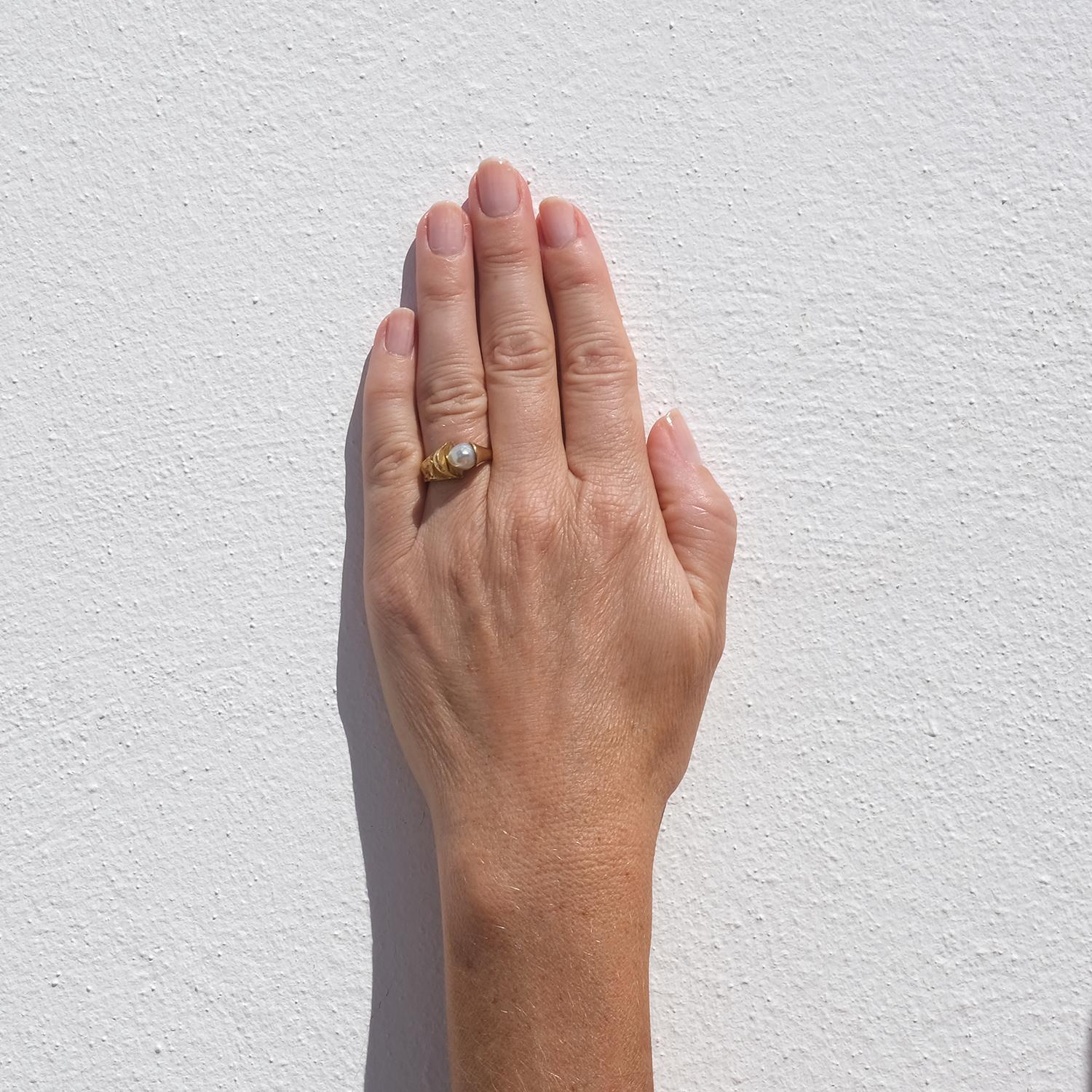 Bague en or 18 carats et perles de Lapponia 